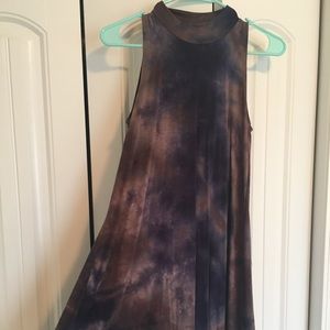 Two marble sleeveless mini dresses